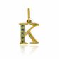 Dije Letra K cristales JC en oro 18K. Nuestra Joyería Caracas te ofrece una garantía para toda la vida.