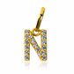 Dije Letra N crystal JC es una joya de oro 18K de Joyería Caracas con garantía para toda la vida.