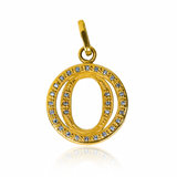 Dije Letra O party cristal JC. Hecho de Oro 18K por Joyería Caracas, cuenta con garantía de por vida. 