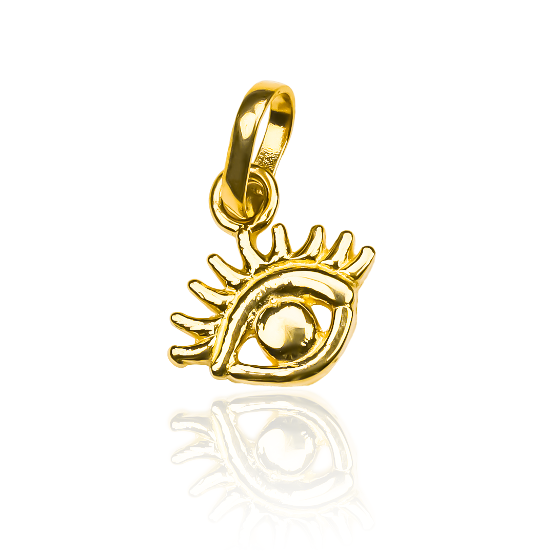 Dije Ojo turco JT de oro 18K de Joyería Caracas, protege tu suerte y estilo con esta pieza exclusiva de garantía para toda la vida.