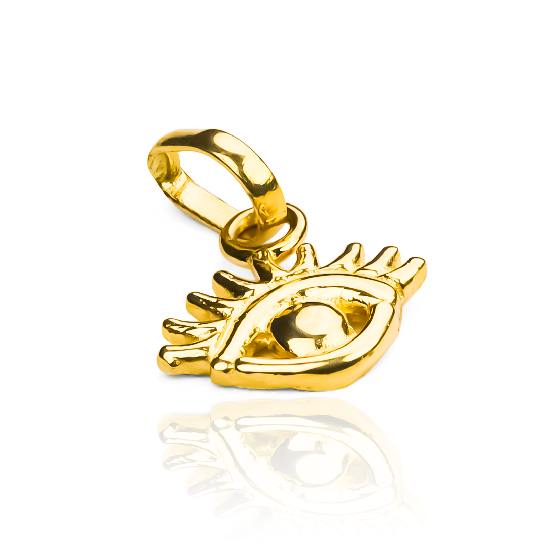 Dije Ojo turco JT de oro 18K de Joyería Caracas, protege tu suerte y estilo con esta pieza exclusiva de garantía para toda la vida.