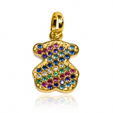 Dije Osito L multicolor JT es una verdadera joya de lujo. Elaborado en oro 18K por la prestigiosa Joyería Caracas, cuenta con garantía de por vida. 