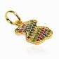 Dije Osito L multicolor JT es una verdadera joya de lujo. Elaborado en oro 18K por la prestigiosa Joyería Caracas, cuenta con garantía de por vida. 