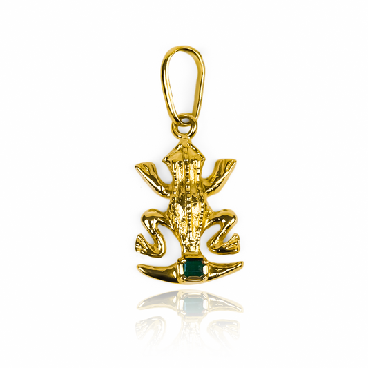 Dije Precolombino de oro 18K. Cada pieza es hecha a mano por Joyería Caracas y viene con una garantía de por vida.