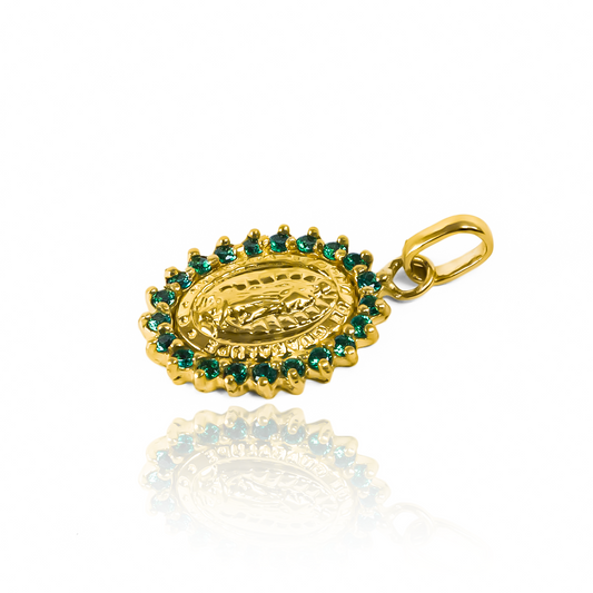 Dije Virgen de Guadalupe L JT hecho de oro de 18K, diseñado por Joyería Caracas. Con garantía de por vida.