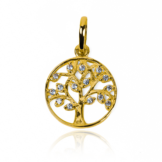 Dije Árbol de la vida JT en oro 18K de Joyería Caracas. Cuenta con garantía de por vida. 