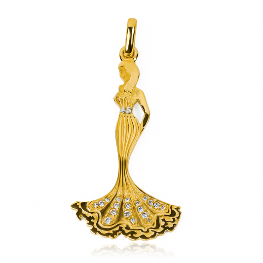 Dije woman-45, una pieza única en oro de 18K de Joyería Caracas. Con su garantía de por vida.