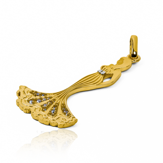 Dije woman-45, una pieza única en oro de 18K de Joyería Caracas. Con su garantía de por vida.