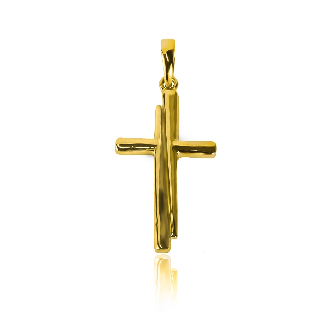 Dije Cruz Bicolor JC. Hecho con oro 18K, en Joyería Caracas es una verdadera obra de arte. Cuenta con garantía de por vida. 