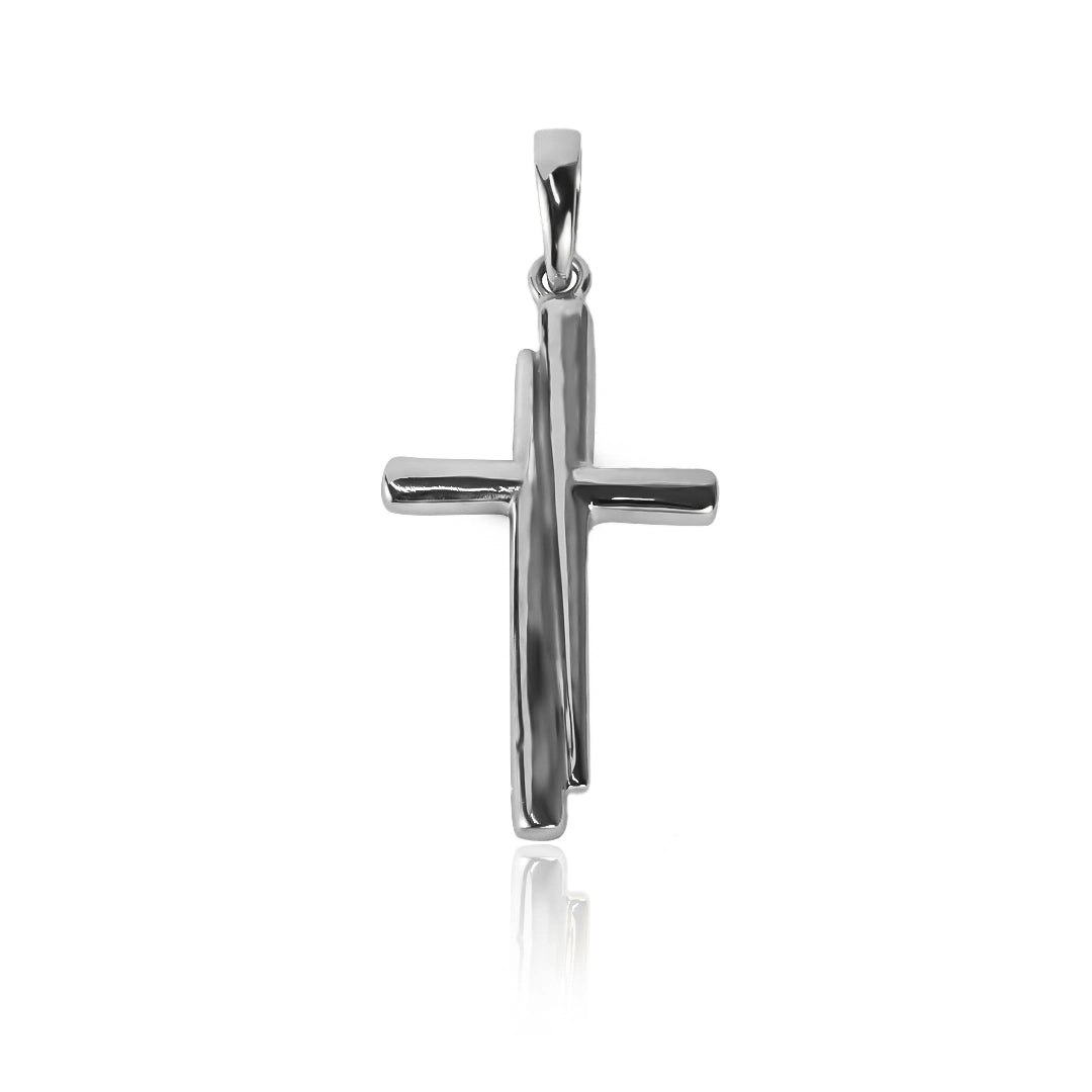 Dije Cruz Bicolor JC. Hecho con oro 18K, en Joyería Caracas es una verdadera obra de arte. Cuenta con garantía de por vida. 