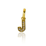 Dije Letra J crystal mini JT. Elaborado con Oro 18K y diseñado por Joyería Caracas, este dije ofrece la garantía para toda la vida, asegurando su calidad y durabilidad.