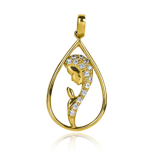 Dije Virgen Silueta gota I