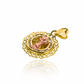 Dije Divino Niño cristal + oro rosa I de Joyería Caracas. Confeccionado en oro 18K, cuenta con garantía de por vida. 