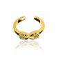 Earcuff Infinity, fabricado en oro 18K por Joyería Caracas, cuenta con certificado de calidad y garantía de por vida.