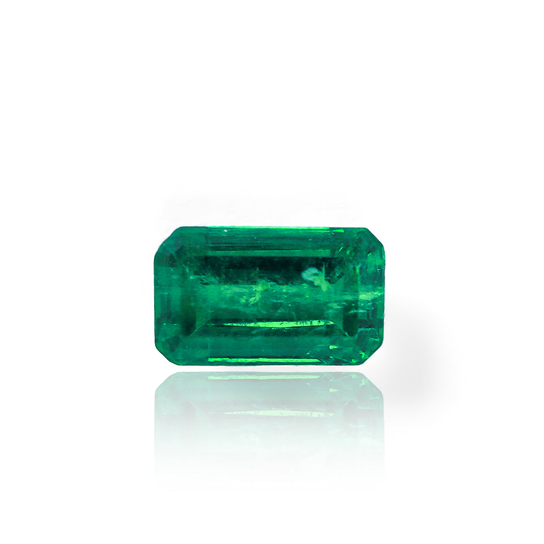 Esmeralda Natural Colombiana de verde vívido