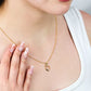 Cuello de mujer con cadena en tejido venecia en oro amarillo de 18 quilates, hecho en Joyería Caracas. 