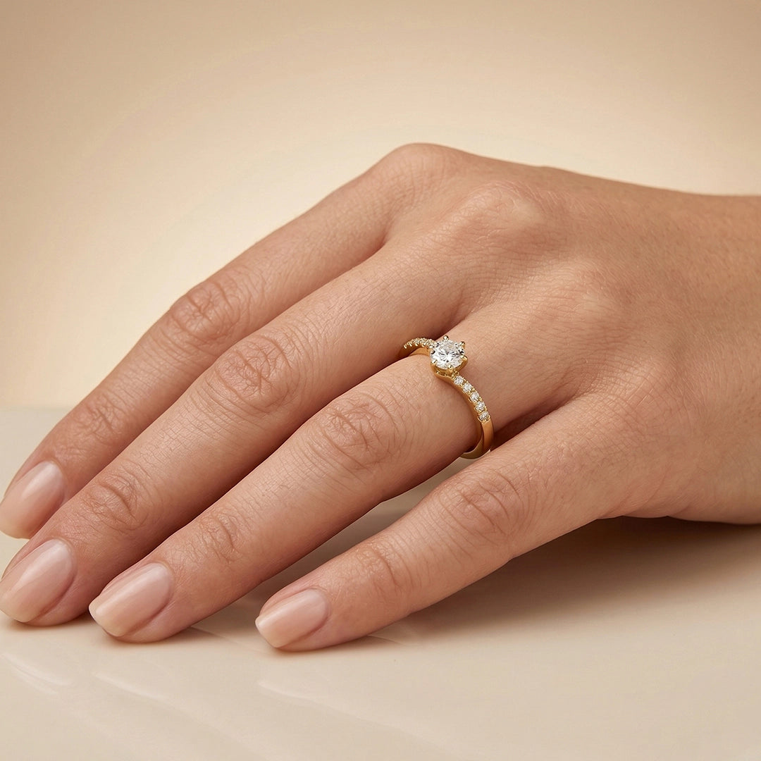 Anillo Deep Navy Moissanite 4.0mm