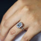 Topaz diamond engagement ring