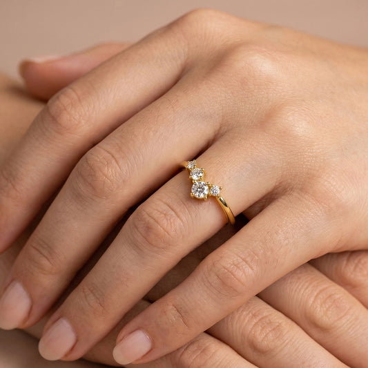 Anillo Zig Zag Crystal