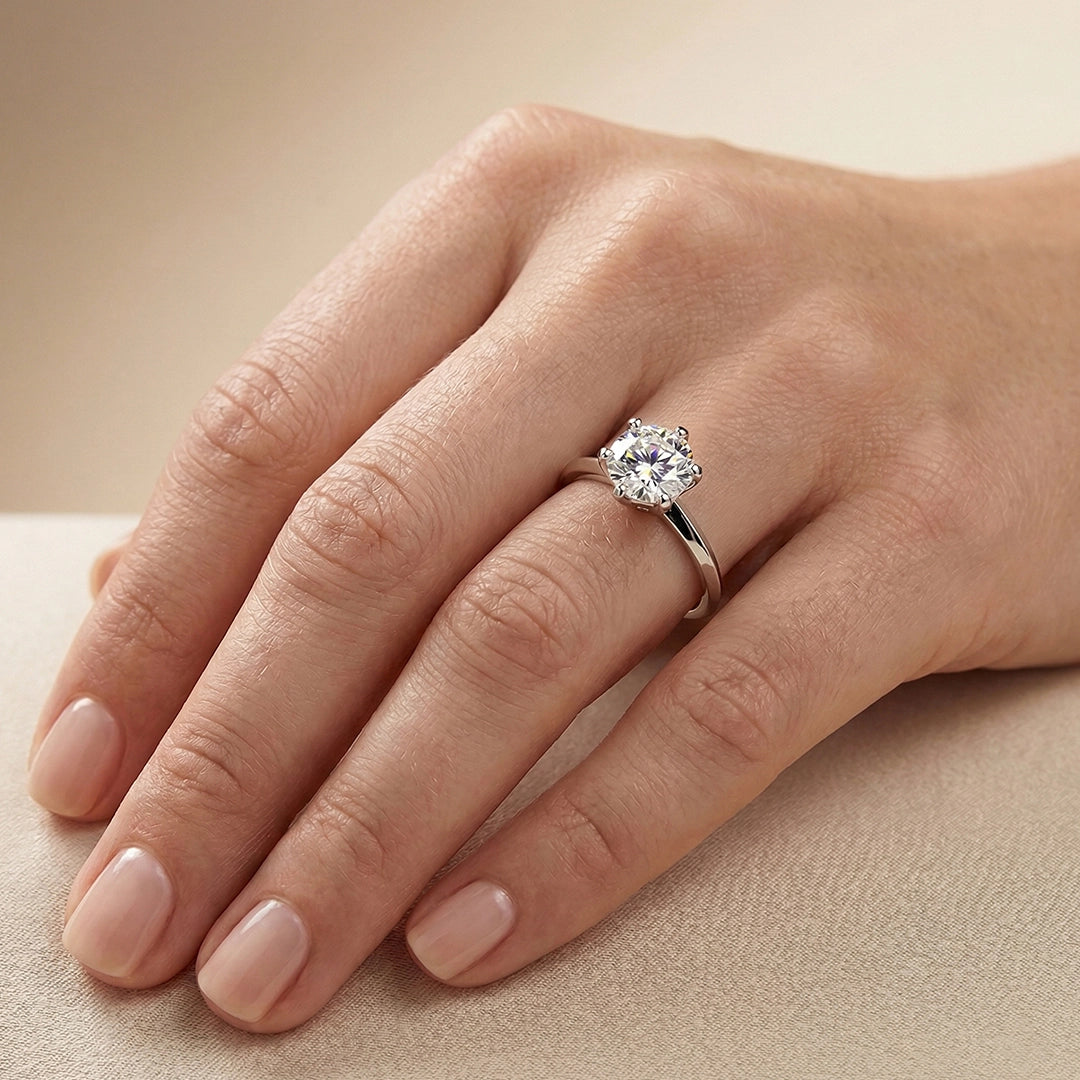 Anillo TY  6 JC Moissanite 6.0mm