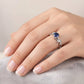 Anillo Midnight Zafiro natural