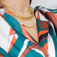 Cuello de mujer con cadena en tejido saduza de 40cm en oro amarillo de 18 quilates, hecho en Joyería Caracas. 