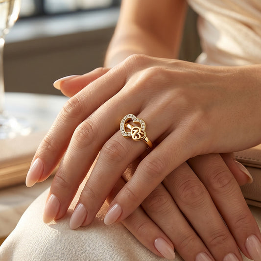 Anillo Corazones de Cristal