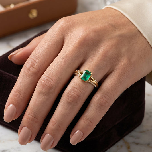 Anillo Emerald Bridge