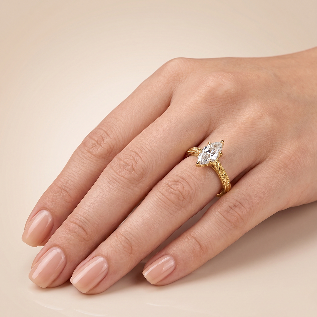 Anillo Marquise Moissanite