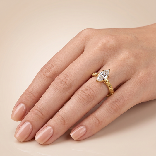 Anillo Marquise Moissanite