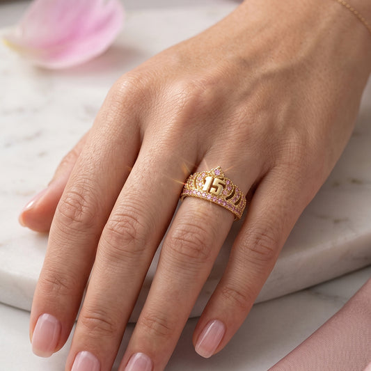 Anillo Pink Crown