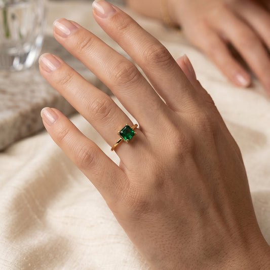 Anillo Silent Spin Cuadrado