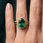 Anillo Double emerald LAB moissanitas