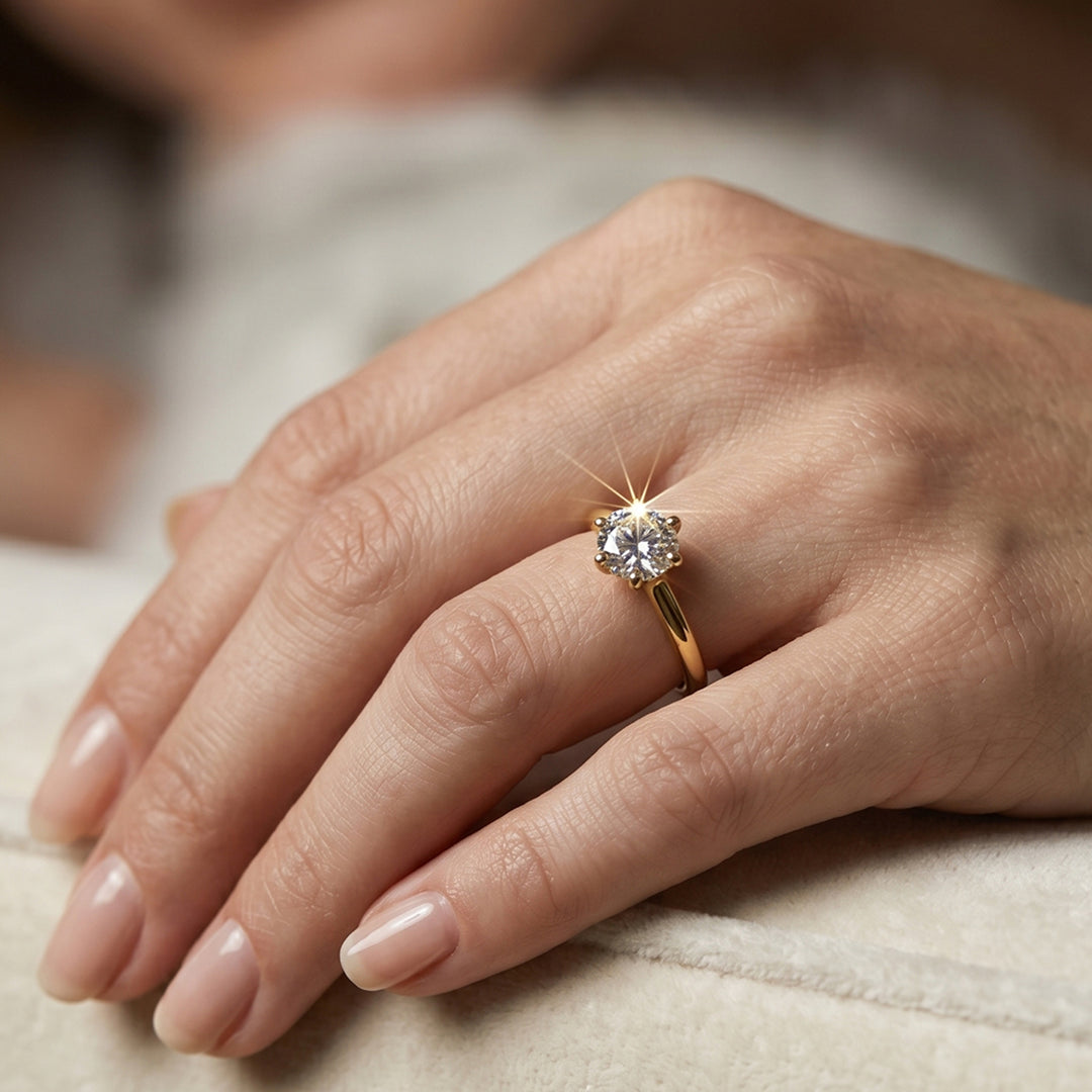 Anillo skinny Moissanite 5.0mm