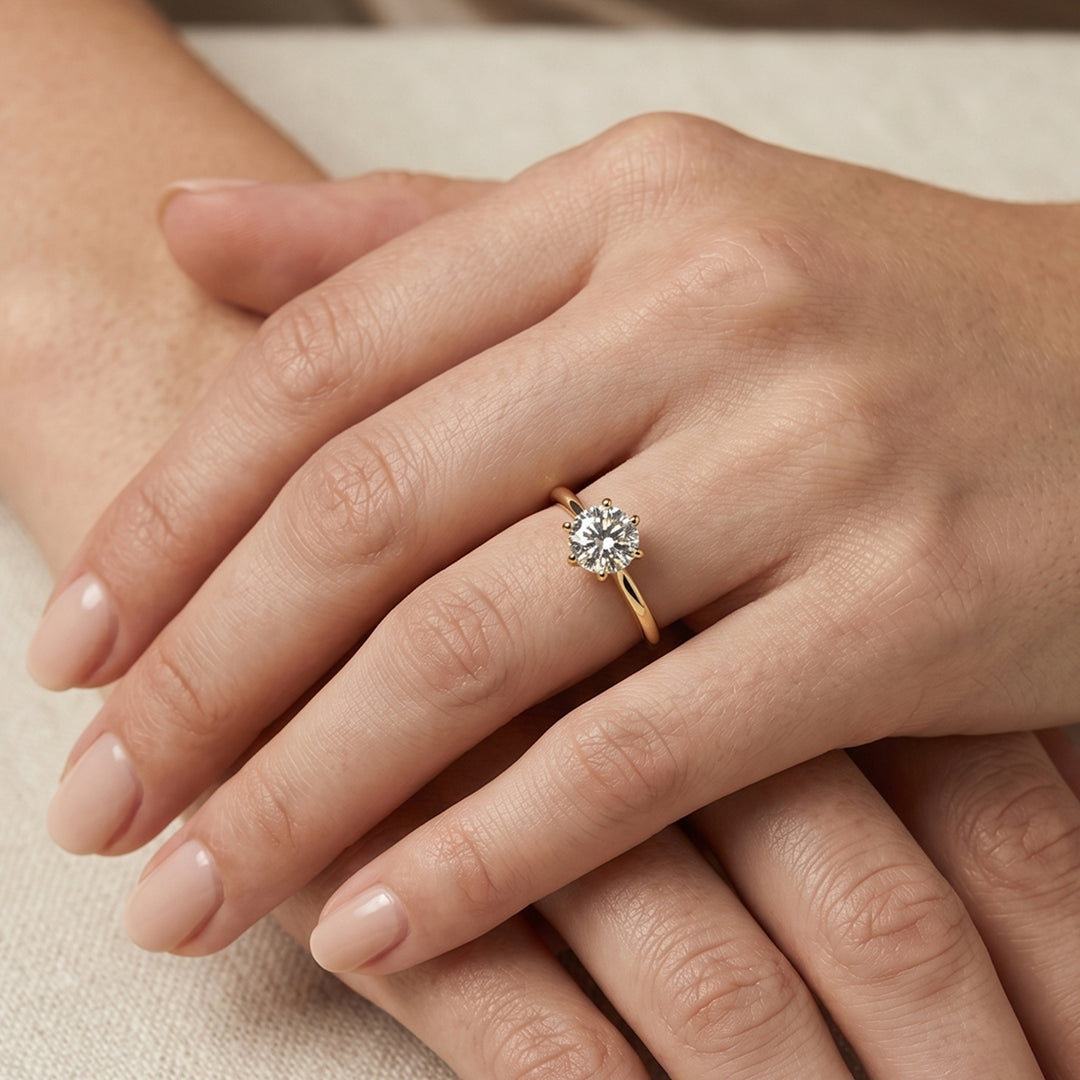Anillo skinny Moissanite 5.0mm