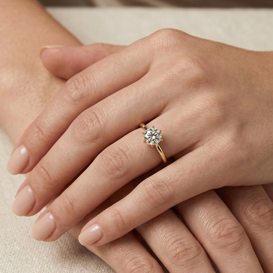 Anillo skinny Moissanite 5.0mm