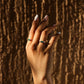 Grape inspiration emerald engagement ring