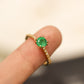 Claw Engagement Ring - Emerald