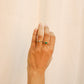 Mini pyramid engagement ring