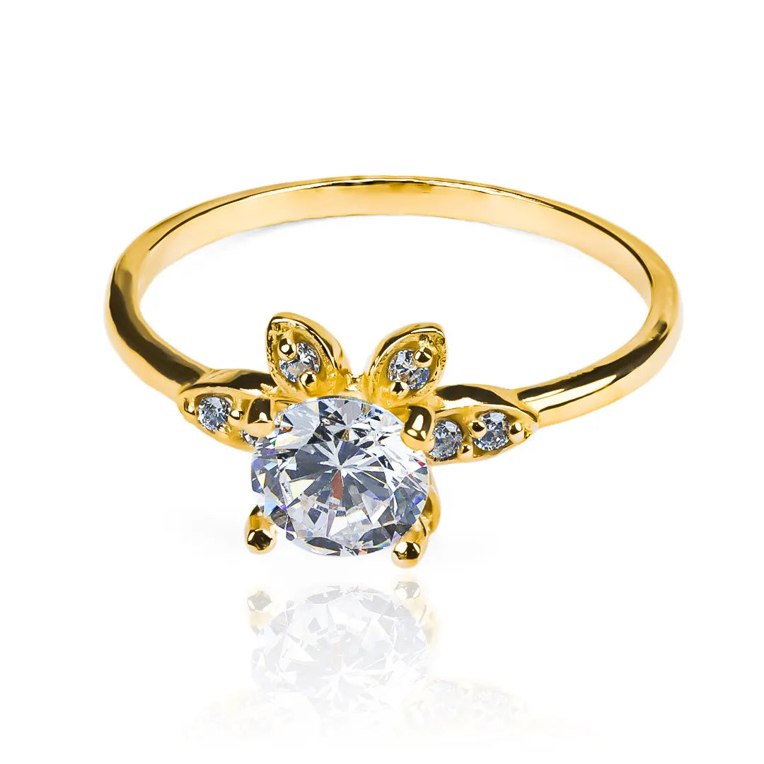 Anillo de compromiso Special Flower de Joyería Caracas en oro 18k cuenta con un certificado de calidad y garantía de por vida.