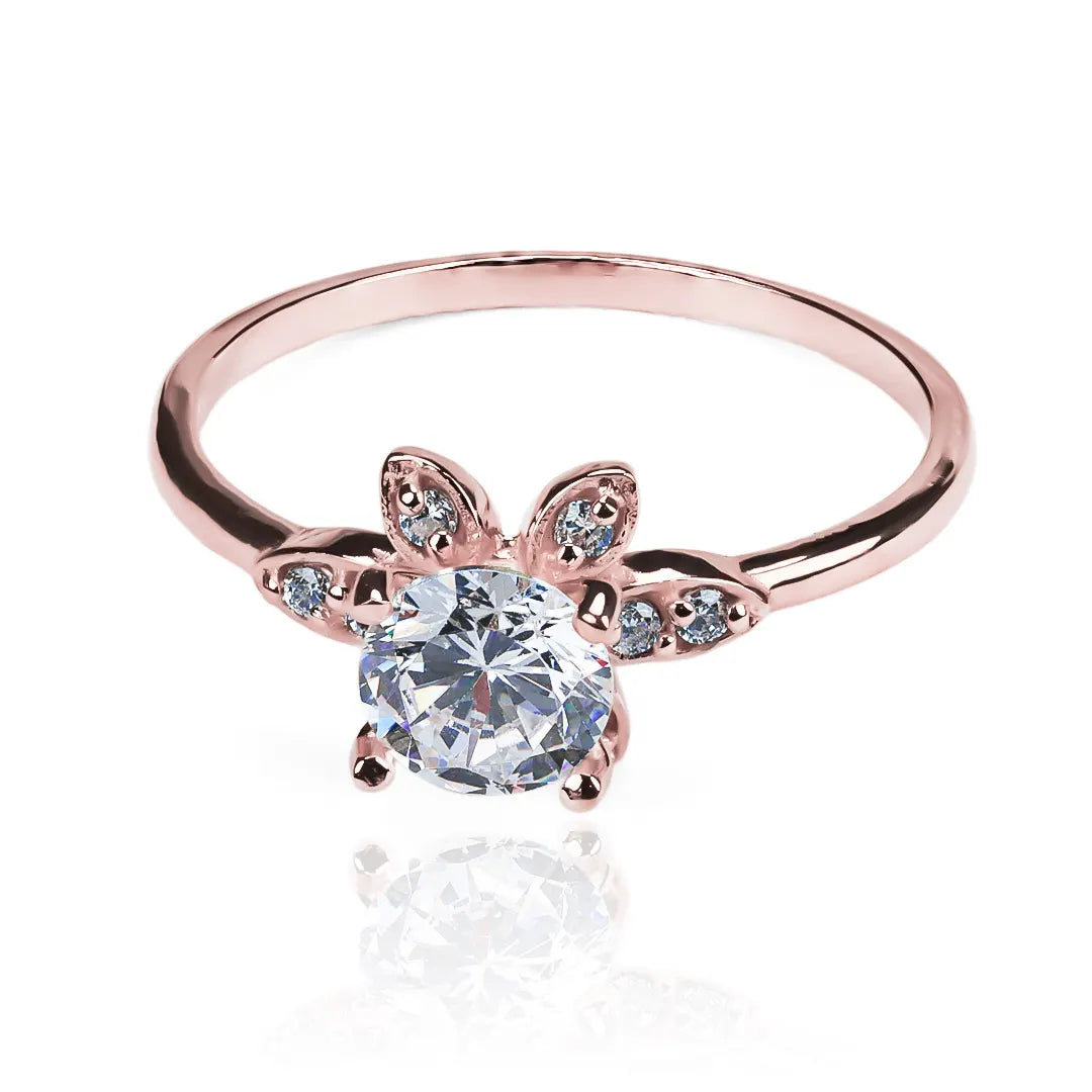 Anillo de compromiso Special Flower de Joyería Caracas en oro 18k cuenta con un certificado de calidad y garantía de por vida.