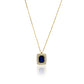 Gargantilla Blue Lady Rectangle, fabricado en oro 18k por Joyería Caracas, cuenta con un certificado de calidad y garantía de por vida.