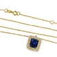 Gargantilla Blue Lady Rectangle, fabricado en oro 18k por Joyería Caracas, cuenta con un certificado de calidad y garantía de por vida.