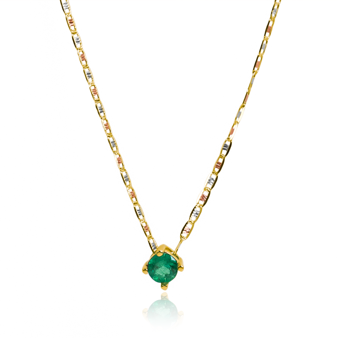 Gargantilla Escalera 3 Oros Pasante #4, elaborada en Oro 18K por Joyería Caracas, cuenta con un certificado de calidad y garantía de por vida.