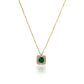 Gargantilla Green Lady Square, fabricado en oro 18k por Joyería Caracas, cuenta con un certificado de calidad y garantía de por vida.