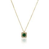 Gargantilla Green Lady Square, fabricado en oro 18k por Joyería Caracas, cuenta con un certificado de calidad y garantía de por vida.