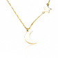 Gargantilla Luna y Estrella, fabricado en oro 18k por Joyería Caracas, cuenta con un certificado de calidad y garantía de por vida.