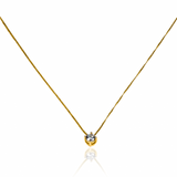 Gargantilla Mini Cubana ss 50 Pasante #3, fabricada en oro 18K por Joyería Caracas, cuenta con un certificado de calidad y garantía de por vida.