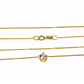 Gargantilla Mini Cubana ss 50 Pasante #3, fabricada en oro 18K por Joyería Caracas, cuenta con un certificado de calidad y garantía de por vida.