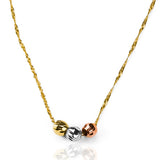 Gargantilla Singapur S45 Tres oros, fabricada en oro 18k por Joyería Caracas, cuenta con el certificado de calidad y garantía de por vida.